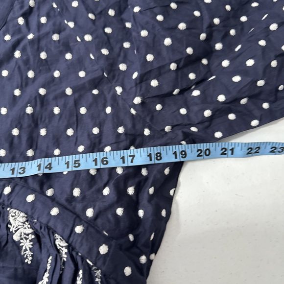 Talisman Dress Womens Medium Empire Waist V‎ Neck Lantern sleeves Pleasted Beach - Picture 8 of 13